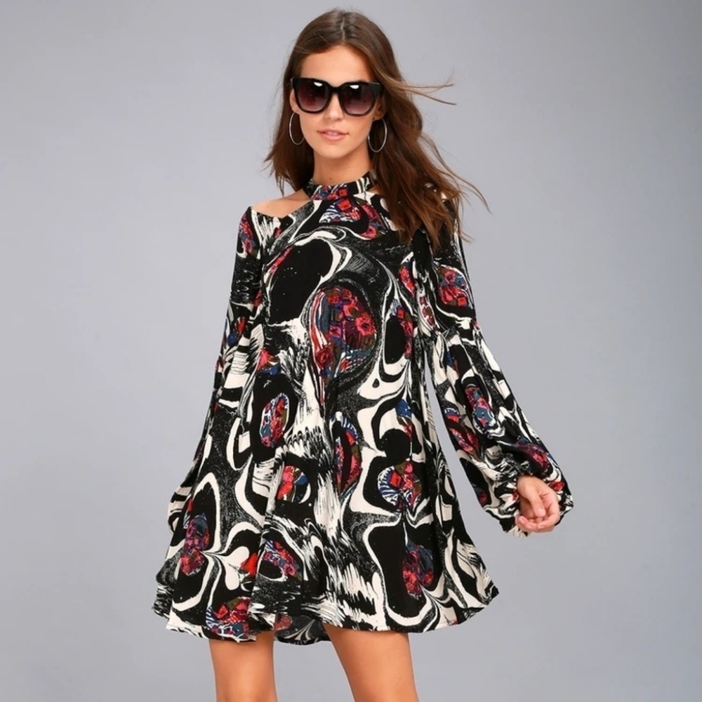 Free People Drift Away Tunic Dress Multicolor Size Medium